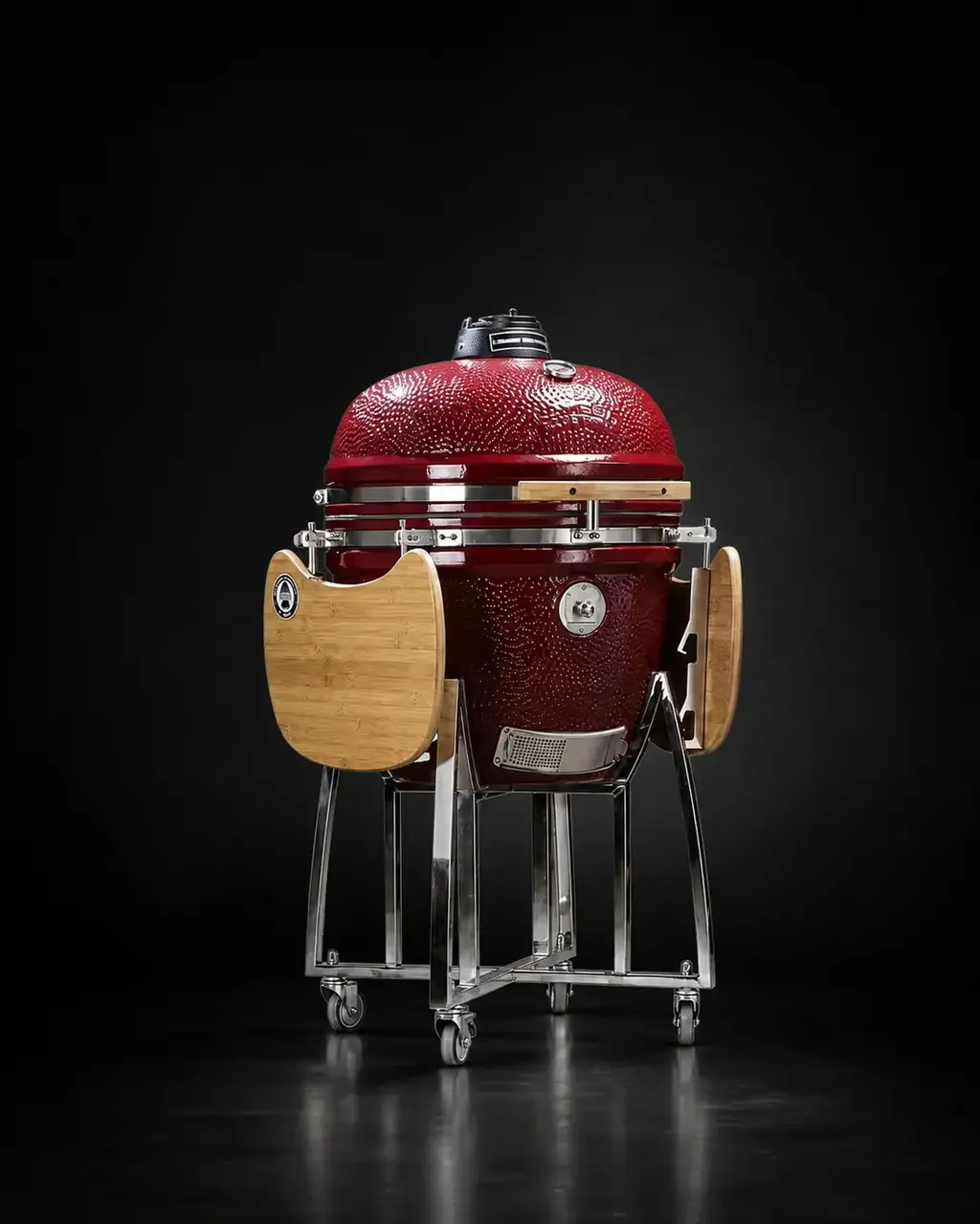 Kamado Argentino Grande Assador Gaúcho 23 polegadas na cor vinho